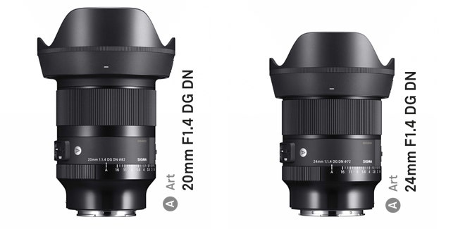SIGMA 20mm F1.4 DG DN Art and 24mm F1.4 DG DN Art Sony E-mount and L-mount